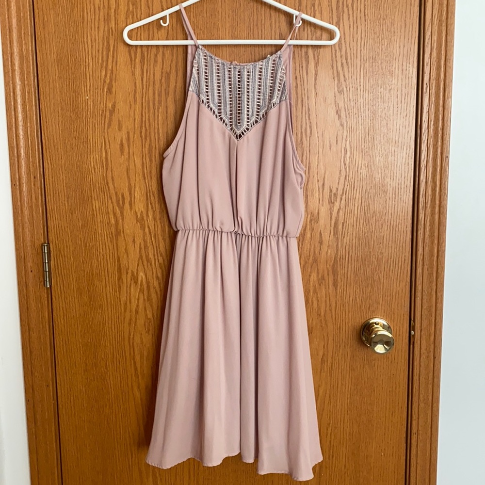 Dusty pink summer dress